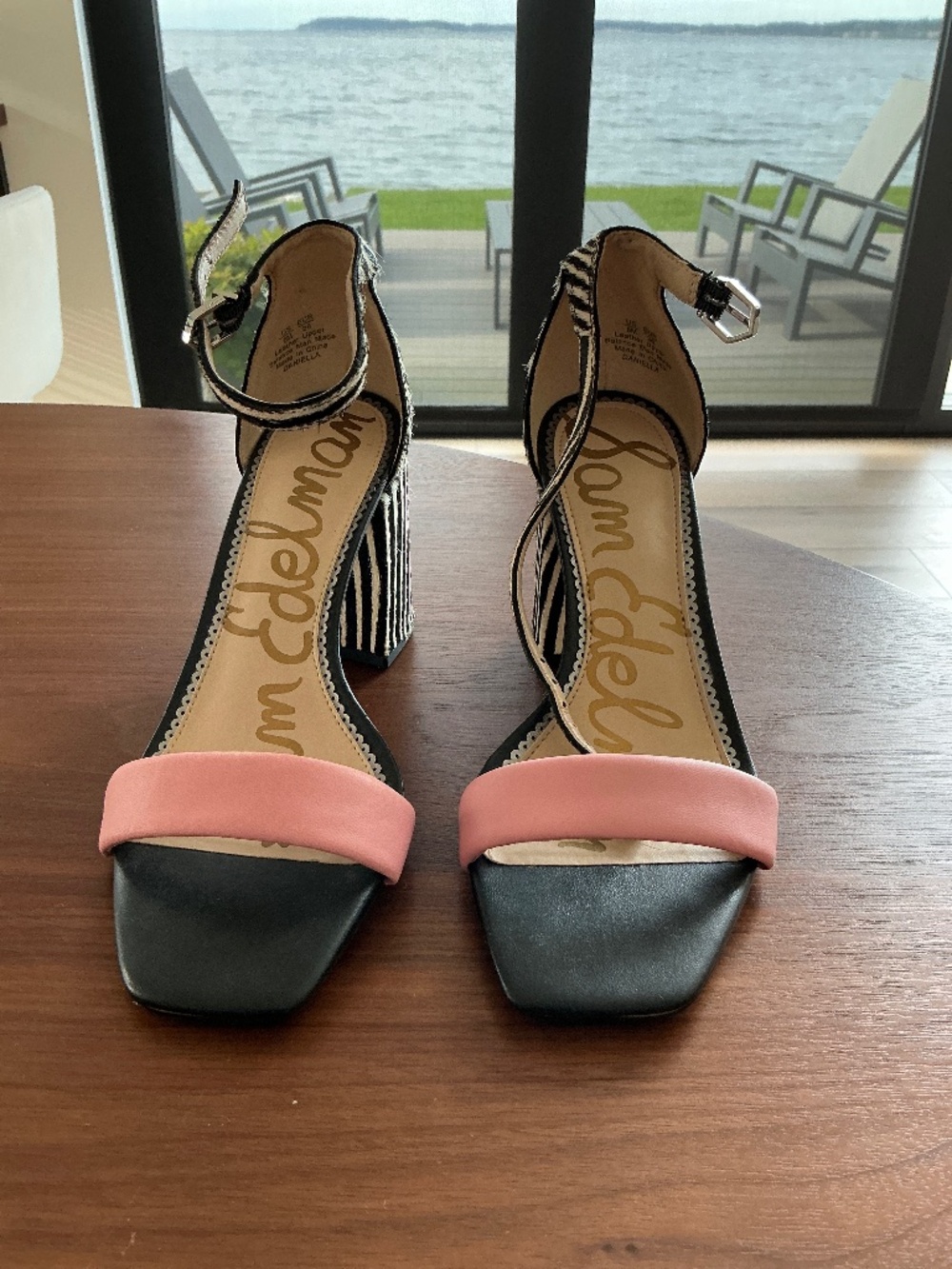 Sam Edelman Daniella Zebra Print Block Heel Sandals
